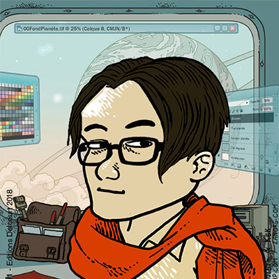 Portrait illustré de Romain Venne, repris de son site personnel